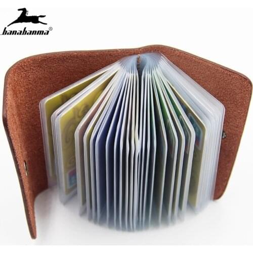 Casual credit card bag Unisex Business Women hasp Credit Card Case ID Bag For Men Clutch Organizer Wallet With 26 Card slot 2020