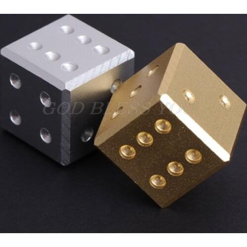 Metal Dice Gold Silver Aluminum Metal Dice Club Bar Drinking Playing Game Tool 16X16X16mm Drop Shipping
