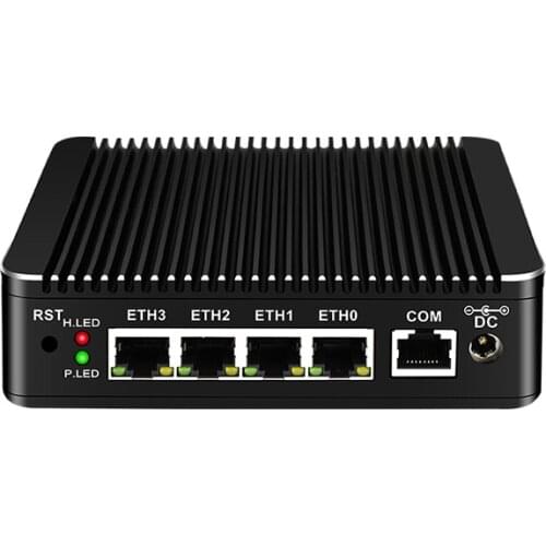 Fanless Mini PC J1900 Gigabit LAN Pfsense Linux Industrial Computer VPN Firewall Router Network Server for Gaming Office
