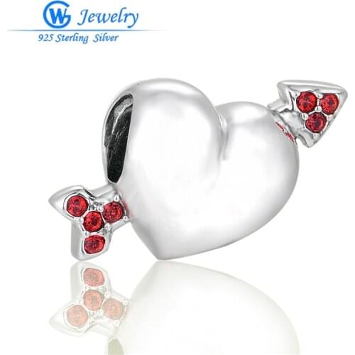 Fashion Jewelry Wedding Jewelry Heart Charm European Bead Compatible fit Love Bracelets