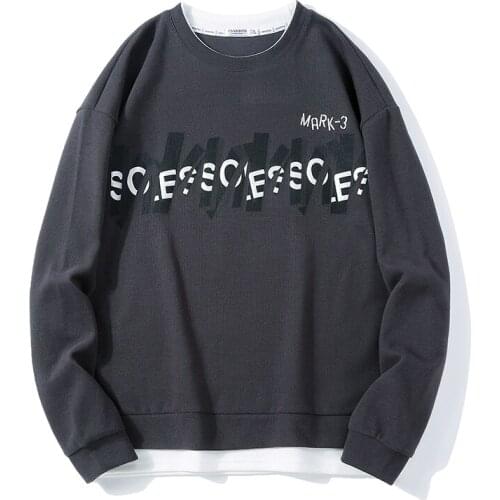 2021 New Spring Autumn Casual Mens Hoodies Sweatshirts Men Fashion Harajuku Streetwear Sweatshirt Round Collar Long Sleeve Tops