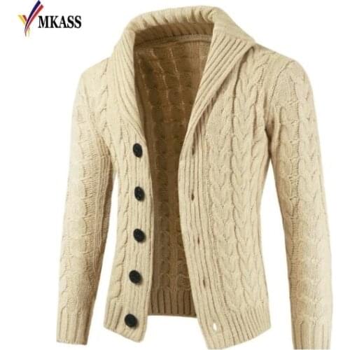 Hot Sweater Men Cardigan Fashion Winter Warm Knitted Sweatercoat Casual Male Loose Jacket Coat mens Boy Outwear Knitwear Coat