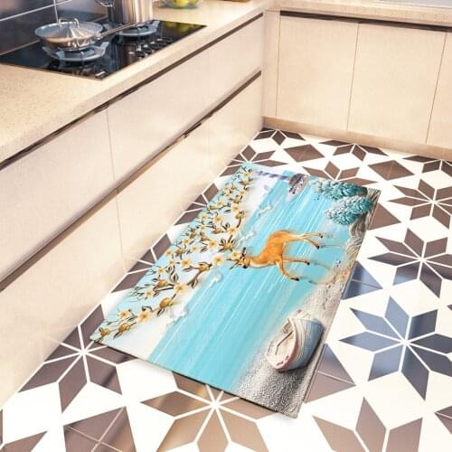 Landscape Painting Floor Mat 3D Sense Flowers Area Rugs Large Home Living Room Bedroom Carpet Print Doormat