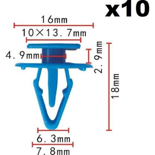 10x Nylon For Honda Water-resiting buckle / clip