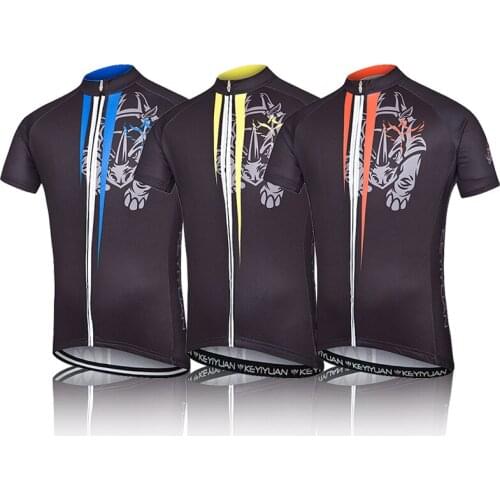 NEW 2021 KEYIYUAN MTB Mens Bicycle Clothing Short Top Summer Mountain Cycling Jersey Camisa Ciclismo Masculina