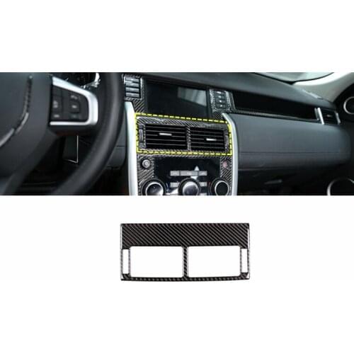 Real Soft Carbon Fiber Controlled Central Air Outlet Decorative Frame Trim For Land Rover Discovery Sport 2015-2018