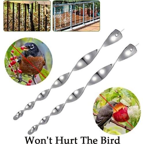 10Pcs 30cm Bird Repeller Reflected Sunlight Scare Bird Rods Spiral Deterrent Control Device Garden Decoration Resin Crafts
