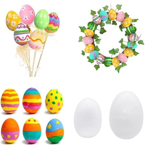 DIY Easter Decoration Eggs Styrofoam Foam Ball Happy Easter Decorations For Home Kids Easter Party Gifts Handmade Ornaments