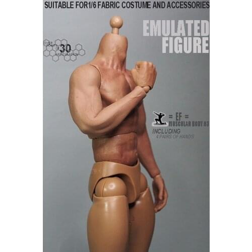 1/6 Scale 3.0 Muscular Logan Male Body Action Figure With Seamless Arms Model Toys