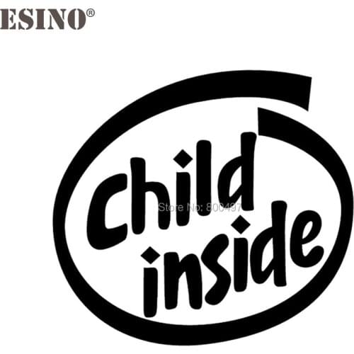Simple Warning Car Styling Child Inside Reflective Auto Decal Cartoon Car Sticker Bumper Body Decal Creative Pattern Vinyl