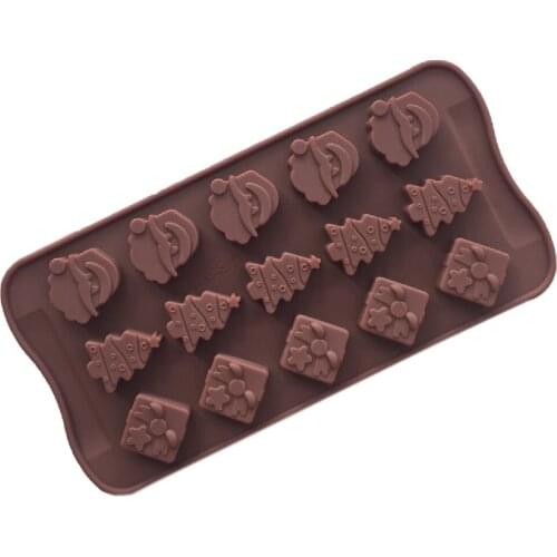 Christmas Decorations Christmas Tree Chocolate Party DIY Fondant Baking Cooking Cake Decorating Tools Silicone Molds