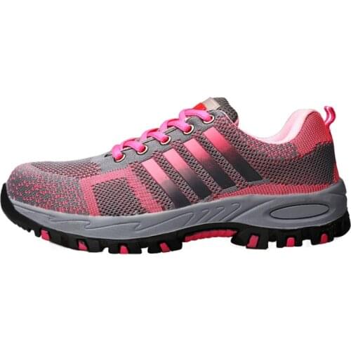 Pink Safety Shoes Women Safety Shoes Work Shoes For Female Security Sneakers Steel Toe Anti Smashing Boots Puncture Proof