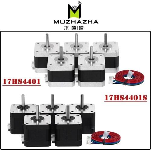 5Pcs Usongshine Nema17 Stepper Motor 17HS4401S 1.5A Nema 17 42BYGH 17HS4401 4 Lead for 3D Printer XYZ CNC Engraver