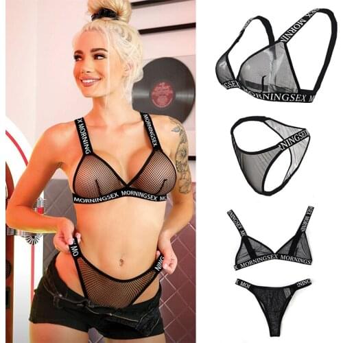 Sexy Sports Women Erotic Underwear Porn Tempatation with Letter Edge Briefs Hip Hot Tease Seductive Exotic Apparel Underwear