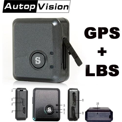 V8S Tracking Mini GPS Tracker GSM LBS Vehicle Device System SOS Voice monitoring for children Website IOS APP Android APP SMS