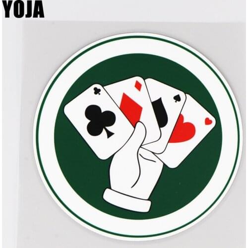 YOJA 14X14CM Personality Playing Cards Vinyl Decal Car Sticker Graphics Funny Ccartoon 19A-0122