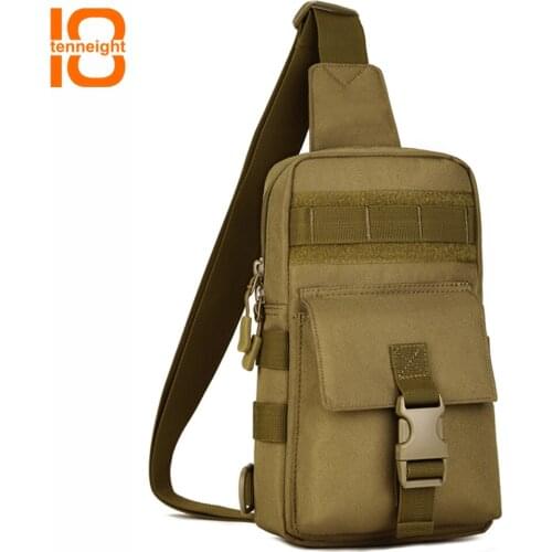 TENNEIGHT Military Tactical Crossbody Bag Waterproof 7.9 Inches Tablet Backpack sports chest bag Hiking climbing Shoulder bag