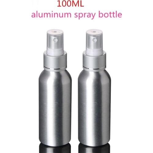 10pcs/pack 100ml Portable Mini Aluminum Cosmetic Spray Bottle Empty Pure Gel Bottle Women Spray makeup Small Tools