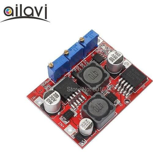 10 Pcs/Lot DC Auto Step-up Step-down adjustable Boost Buck Converter power supply module 4-35V to 1.25-25V 3A 15W LM2596 LM2577