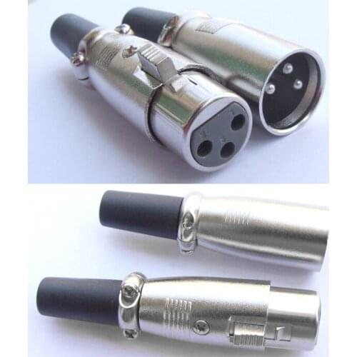 10 pcs Male XLR Pedal PLUG + 10pcs XLR Female MIC Plug Adapter