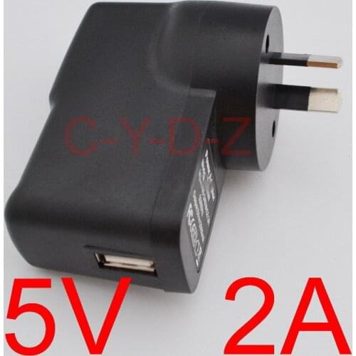 100PCS 5V 2A AU High quality IC program 5V2000mA USB Charger Power Adapter with USB Charger for Tablet PC