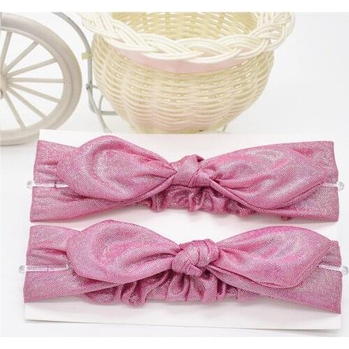 2 PC/set DIY Mother Bunny Ears Head Bow Chess Hairband Turban Node Headwrap Hair Accessories Of The Band