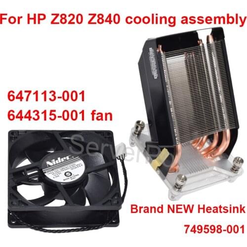 Brand NEW Heatsink*1 749598-001 & 647113-001 644315-001 fan*1 assembly for HP Z820 Z840 cooling assembly