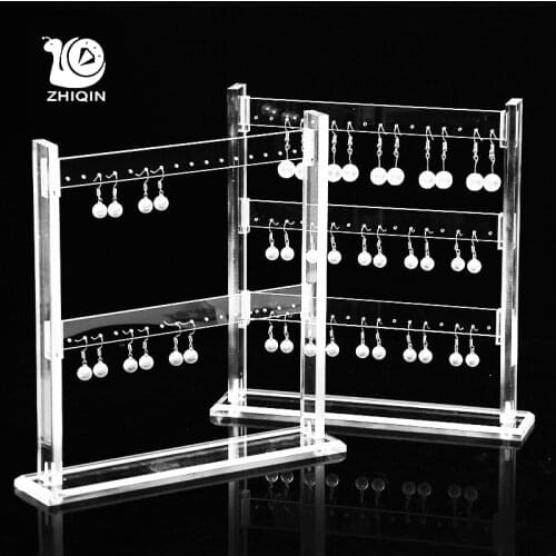 Acrylic Large Capacity Earring Display Organizer Holder Earrings Storage Jewelry Display Stand Counter Display Rack