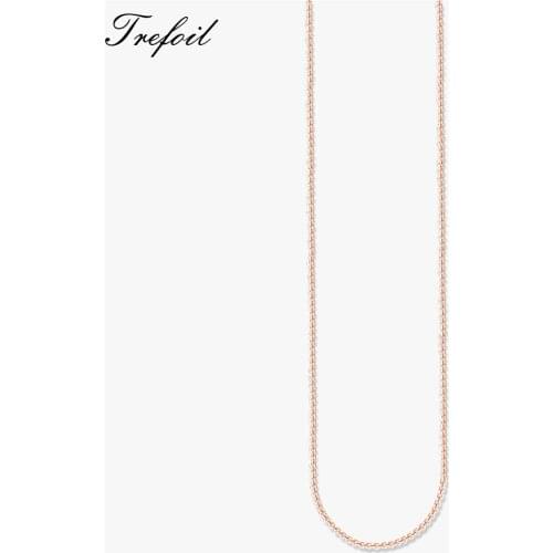 Rose Gold Venezia Link Chain Necklace,2018 New Fashion Jewelry Romantic Accessory 925 Sterling Silver Chains Gift For Women