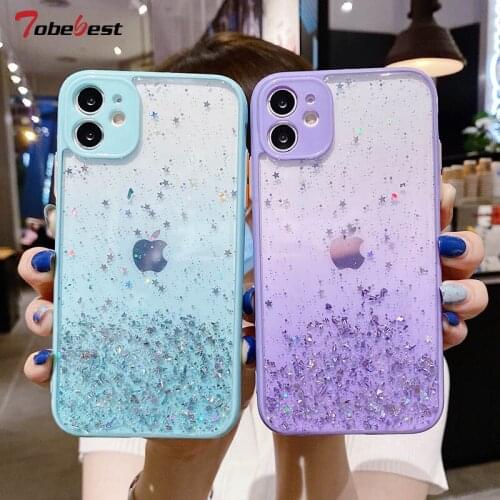 Bling Glitter Camera protective Silver Foil Case for Huawei Y6P Y5P 2020 Y6 2019 Coque Gradient Soft Silicone Cover