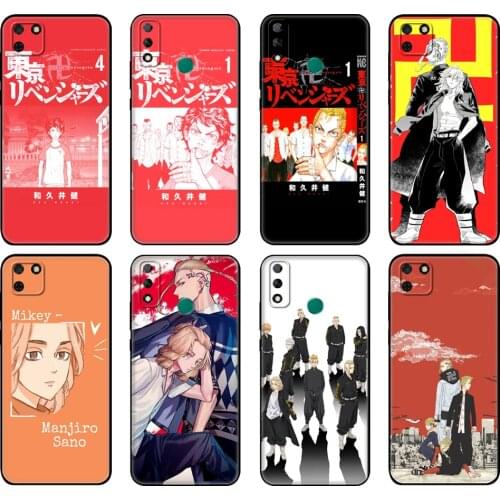 Black tpu Case For Huawei Y9S Y6S Y8S Y5P Y7P Y8P Case For Huawei Y5 lite Prime 2018 Y6 2019 Cover Tokyo revengers