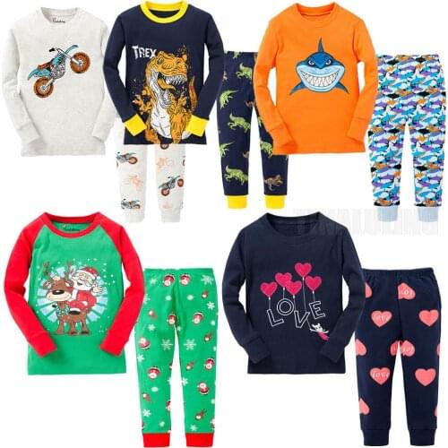 Child Birthday Present Children Cartoon Sleepwear Boys Dinosaur Unicorn Panda Rocket Strawberry Airplane Animal Pajamas Clothing