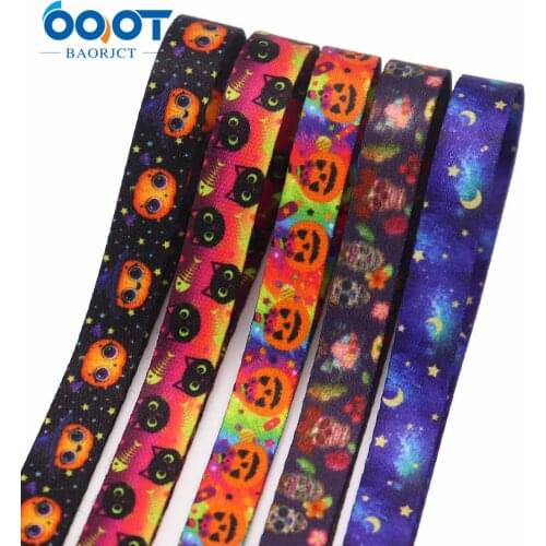 Double-Sided Halloween Series Thicken Ribbon 3/8 Inch 21704-5,10Yards DIY Dog Collar Leash Mobile Phone Chain Kettle Webbing