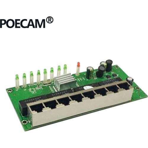 Gigabit Switch 8 Port OEM/ODM Module RTL8370 UTP copper heatsink 10/100/1000Mbps PCBA Board shenzhen Factory Production in china