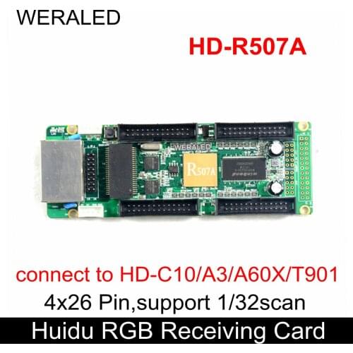 Huidu Full Color Receiving Card HD-R507A 4x26 Pins Use for Narrow Pixel Pitch LED Display,work with Sync HD-T901 Sending Card