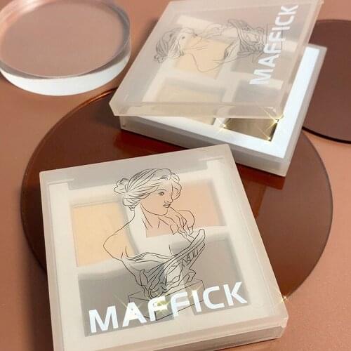 Small Ottine Female Plaster Statue Four Color Makeup Powder Plate High Gloss Matte Light Nose Shadow David Makeup Plate