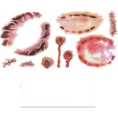 Makeup Stickers Tattoo Stickers Water Transfer Stickers for Halloween Masquerade Cosplay Party decorations Supplies 1pcs/lot