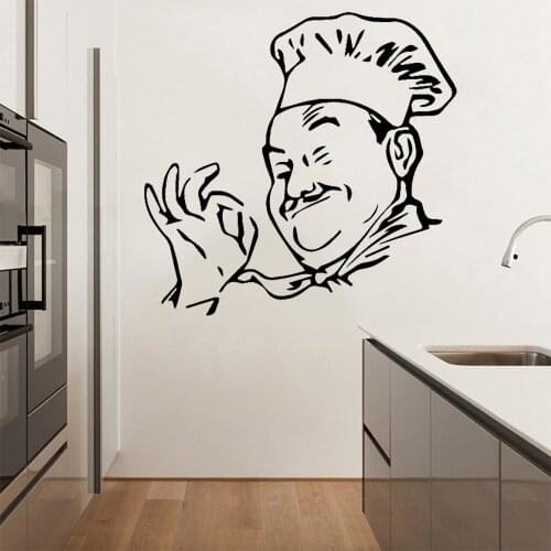 Cook Wall Sticker Kitchen Decoration Restaurant Serve Vinyl Decals Cooking Stickers Cuisine Cooker
