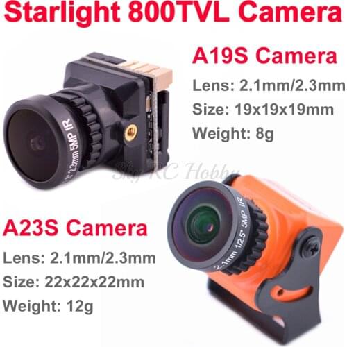 NEW Starlight 1/1.8'' 800TVL Level sensor OSD FPV Mini camera NTSC/PAL Switchable 2.1mm / 2.3mm Lens FPV Camera for FPV Drone