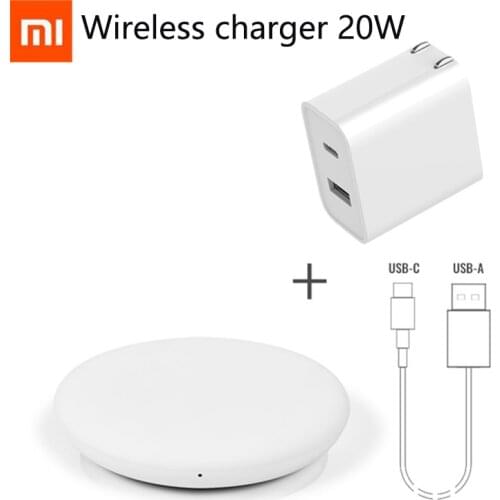 Original Xiaomi Wireless Charger 20W 27W Plug 15V For Xiaomi Mi 9 MiX 2S Mix 3 Qi EPP10W For iPhone XS XR XS MAX Multiple Safe