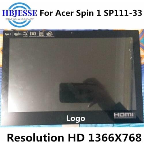 Original 11.6" LED HD 1366X768 REPLACEMENT LCD TOUCH digitizer FOR Acer Spin 1 SP111-33 LCD assembly without frame
