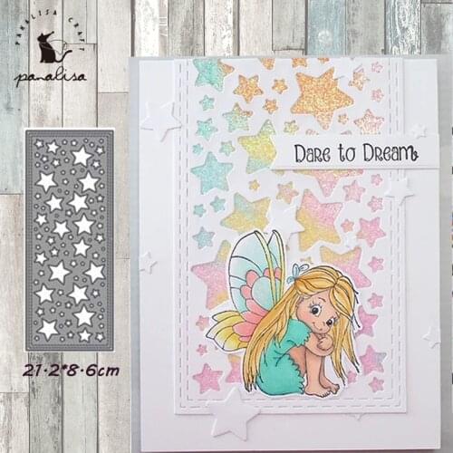 Panalisacraft Rectangle star Frame background Cutting Dies And Stamps cut die scrapbooking Album Paper Card Craft Embossing
