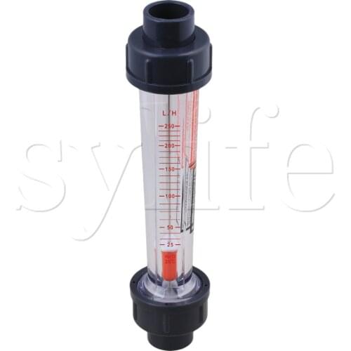 25-250L/H Plastic Tube Type Flowmeter Water Flow Meter 20cm Length