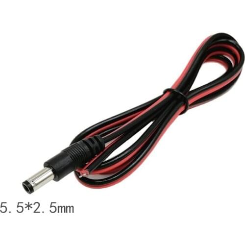 Dc Power Cable 5.5/2.5mm 1 Meter Length Bold Dc Male Head Line Can Be Customized Dc Line 0.5 Square Red and Black Line