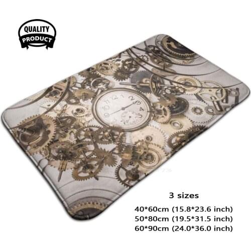 Steampunk Pattern Modern Face Soft Foot Pad Room Goods Rug Carpet Modern Steampunk Steampunk Pattern Patterns Awareness 19