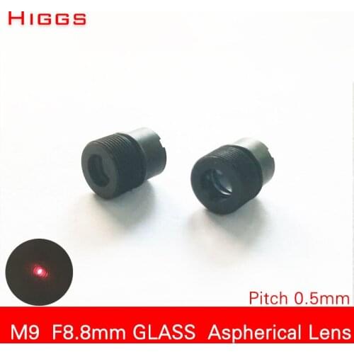 High quality M9 pitch 0.5mm focus length 8.8mm Glass Aspherical laser focusing lens Optical collimating lens laser accessories