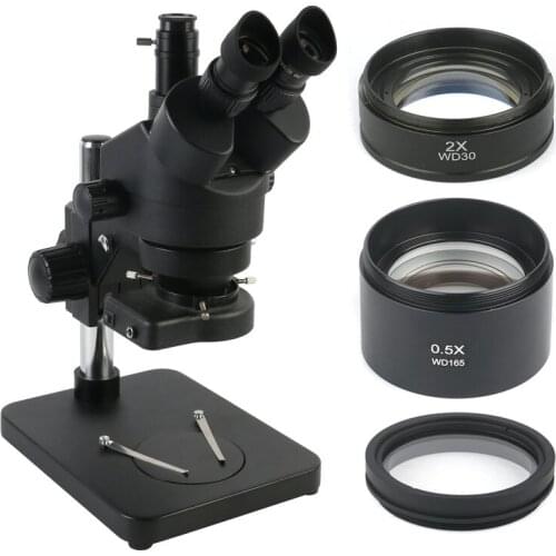 Simul Focal 3.5X-90X Continouse Zoom Trinocular Stereo Microscope 56 LED Ring Light For Phone PCB Solering Repair Inspection