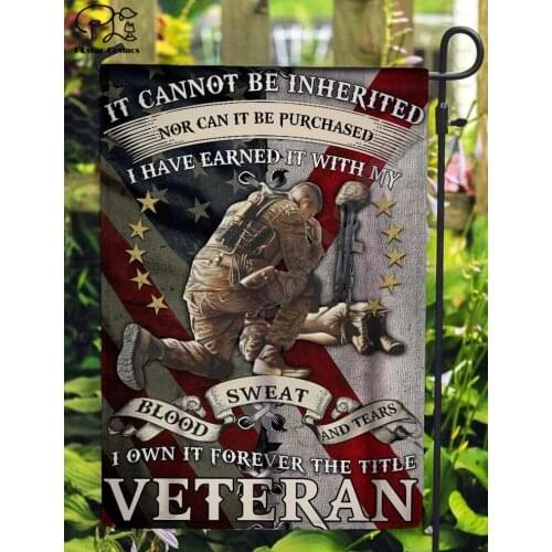 American soldiers patterns house flag & garden flag White Plain Thermal Transfer Garden Flags Hanging House Decoration style