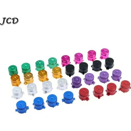 JCD Aluminum Metal Bullet Buttons Thumb Stick Caps Replacement for Sony Playstation Dualshock 3 4 PS3 PS4 Gamepad Controller
