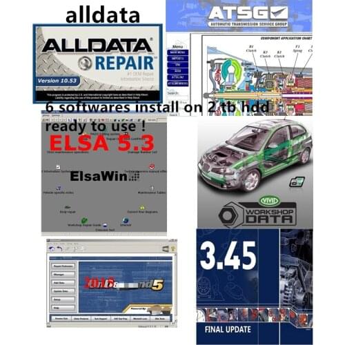 2020Auto Repair Software Alldata10.53 Vivid workshop data ElsaWin6.0 ATSG 2017 Auto.data 3.45 Mit..chell install well on 2TB hdd
